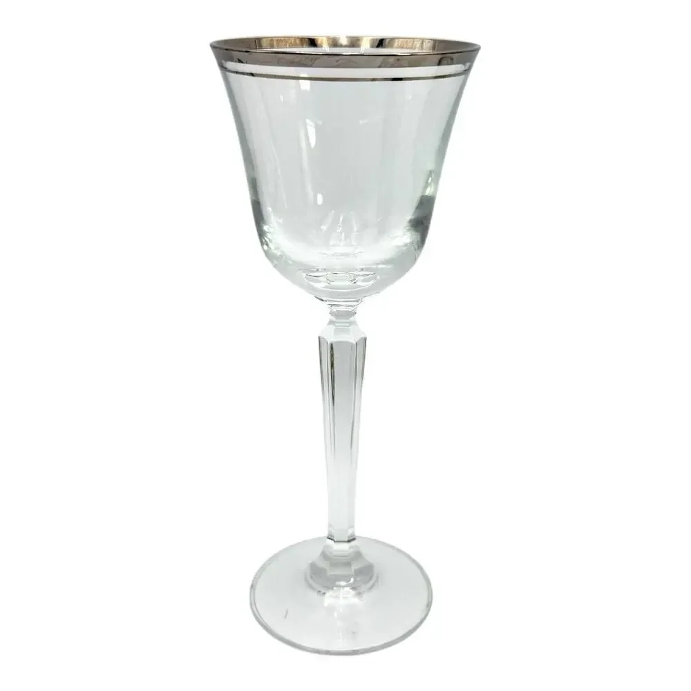 Mikasa Briarcliffe Crystal Stemware Silver Band Iced Tea Wine Glass Water Goblet